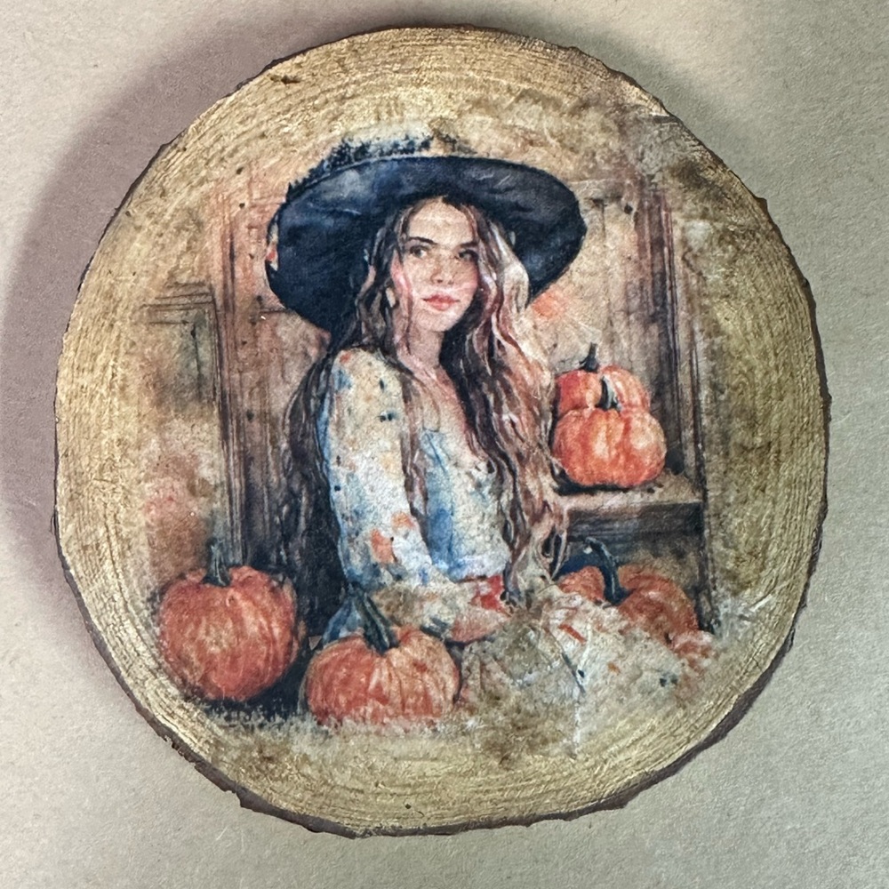 Halloween/Fall Home Decor For Wall, Tabletop or as Ottoman Tray with Coasters - Picture 4 of 7